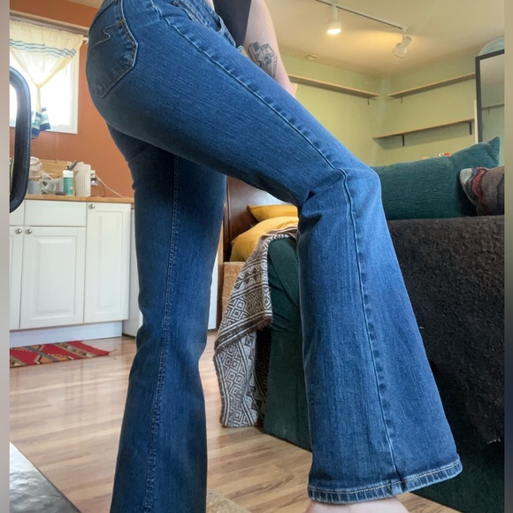 Vintage Silver Jeans Size 27 Bell Bottoms Super Wide Leg Flare Low RiseY2k - Picture 2 of 11